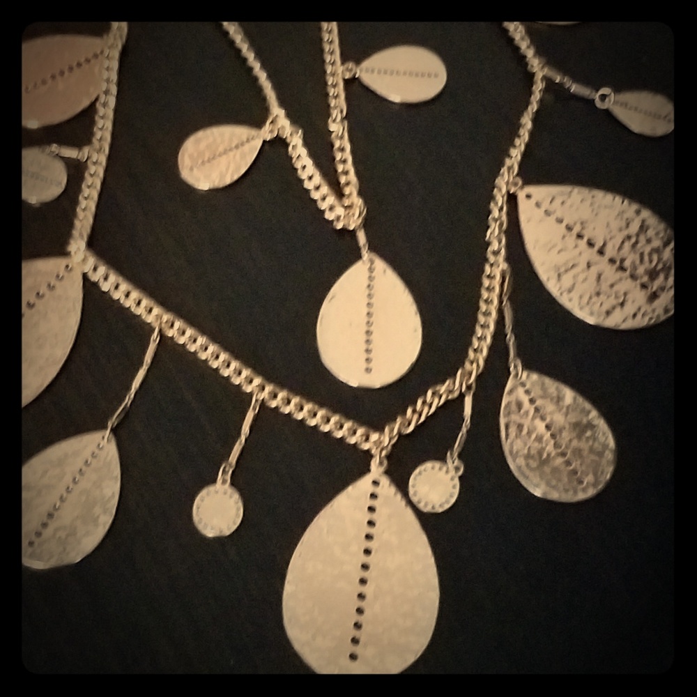 Gold leaf necklace